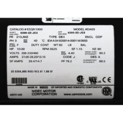 U.S. Motors - Emerson 215JMZ EQ Single Speed 15HP Full Rated Commercial Motor -Pool Supplies Shop Emerson 215JMZ EQ Single Speed 15HP Full Rated Commercial Motor 7